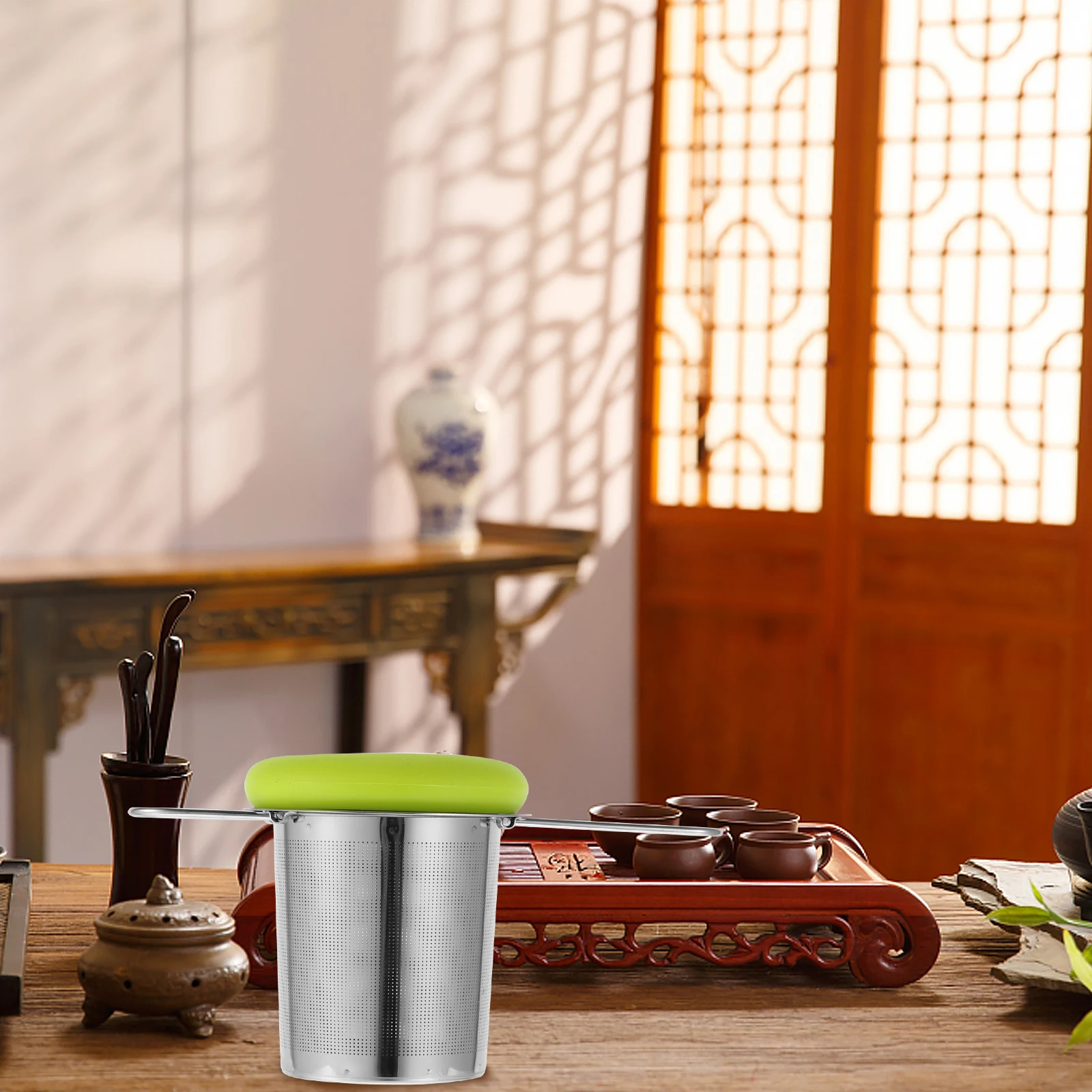 

Tea Filters for Loose Leaf Stainless Steel Strainer Mesh Green Fine Infuser