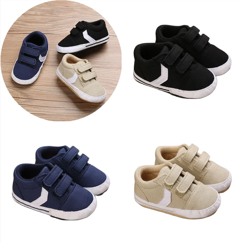 Baskets de sport classiques en toile pour nouveau-né, chaussures de premiers pas pour bébés garçons et filles, semelle souple, antidérapantes,