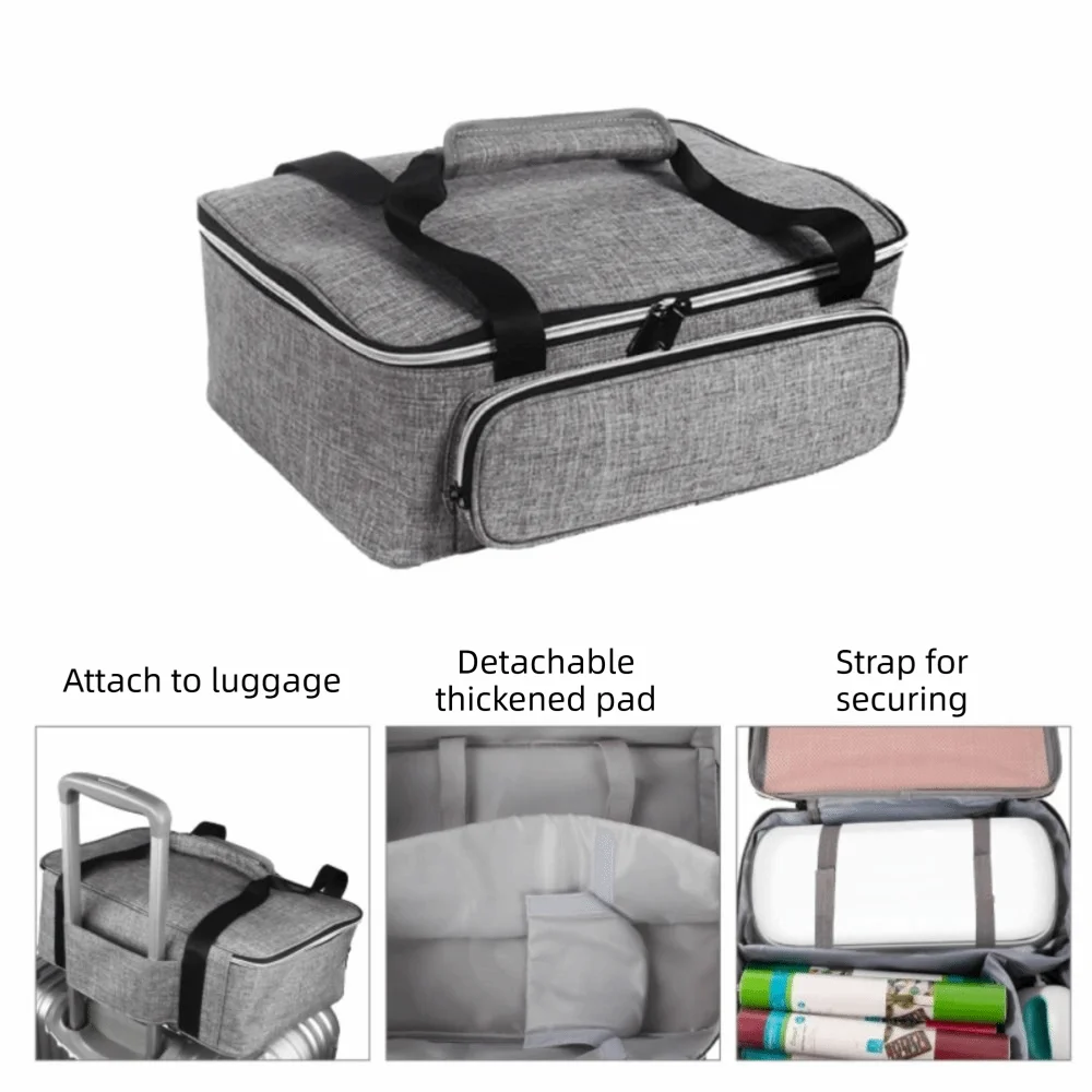 Anti-scratch Carrying Case Splash-proof Zipper Closure Craft Storage Bag Thickened Dustproof Storage Case for CricutJoy Xtra