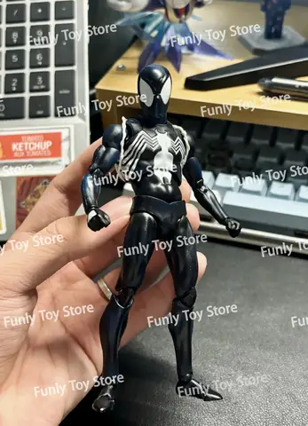 10 best sales svart kostym spiderman actionfigur - №3