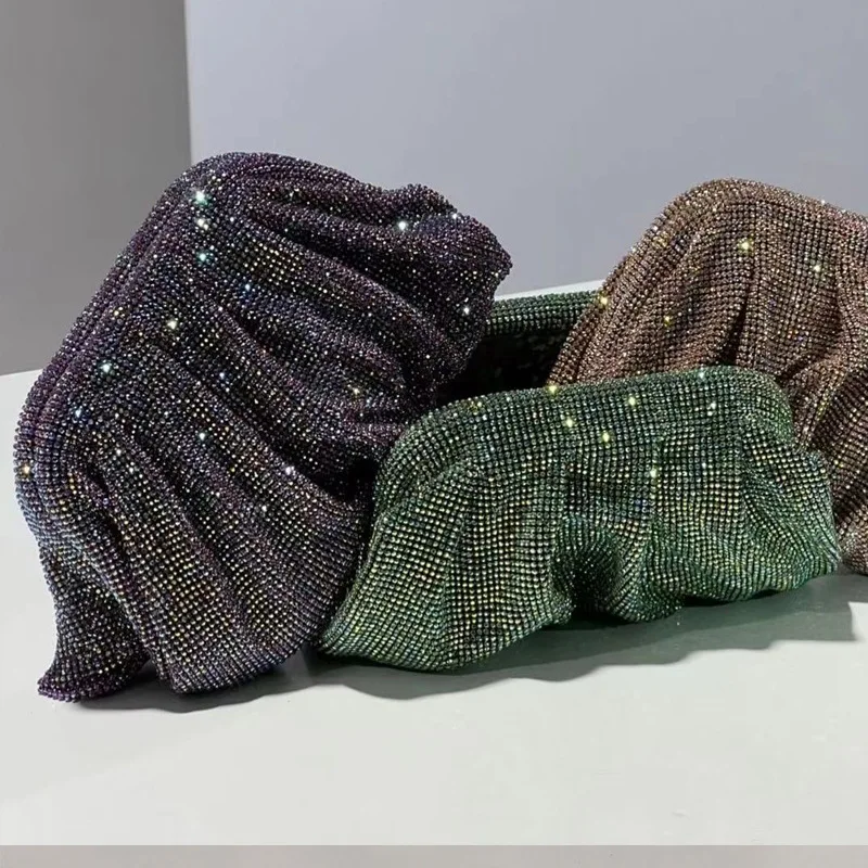 

Гламурная вечерняя сумка со стразами и жемчугом для женщин, элегантный сценический клатч, блестящий кошелек для выпускного, свадебной вечеринки, дизайнерская сумка