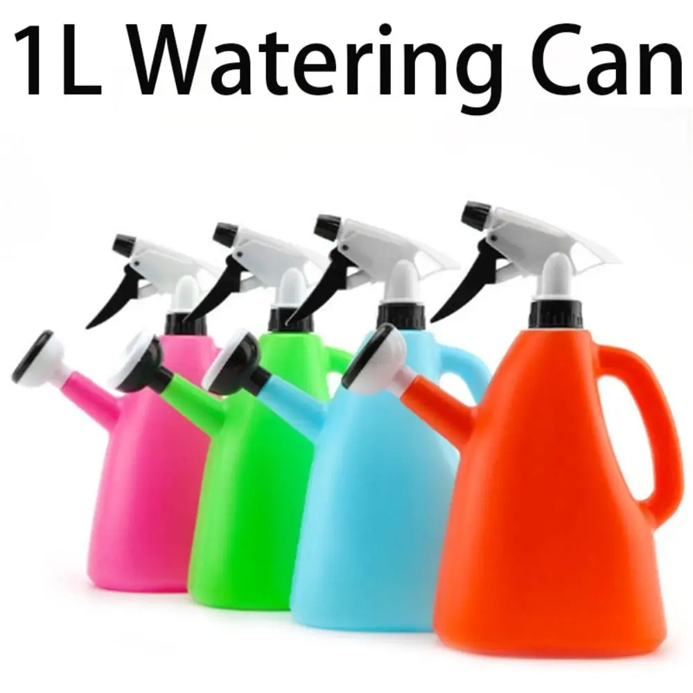 Gardening Supplies 2 In 1 Watering Can Pot Plastic Garden Plants Pressure Spray Water Kettle 1L Adjustable Flower Sprayer Home