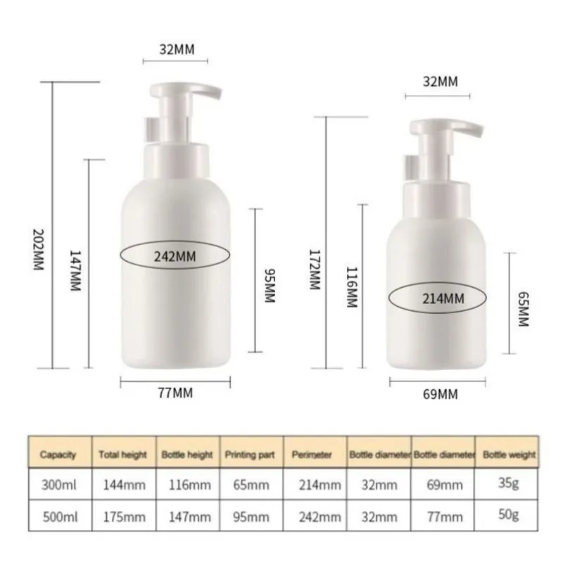 1 szt. 300ml/500ml pustego butelki z pompką przenośny dozownik szampon do łazienki naczynia kuchenne do wielokrotnego napełniania żel pod prysznic pojemnik na płyny do rąk