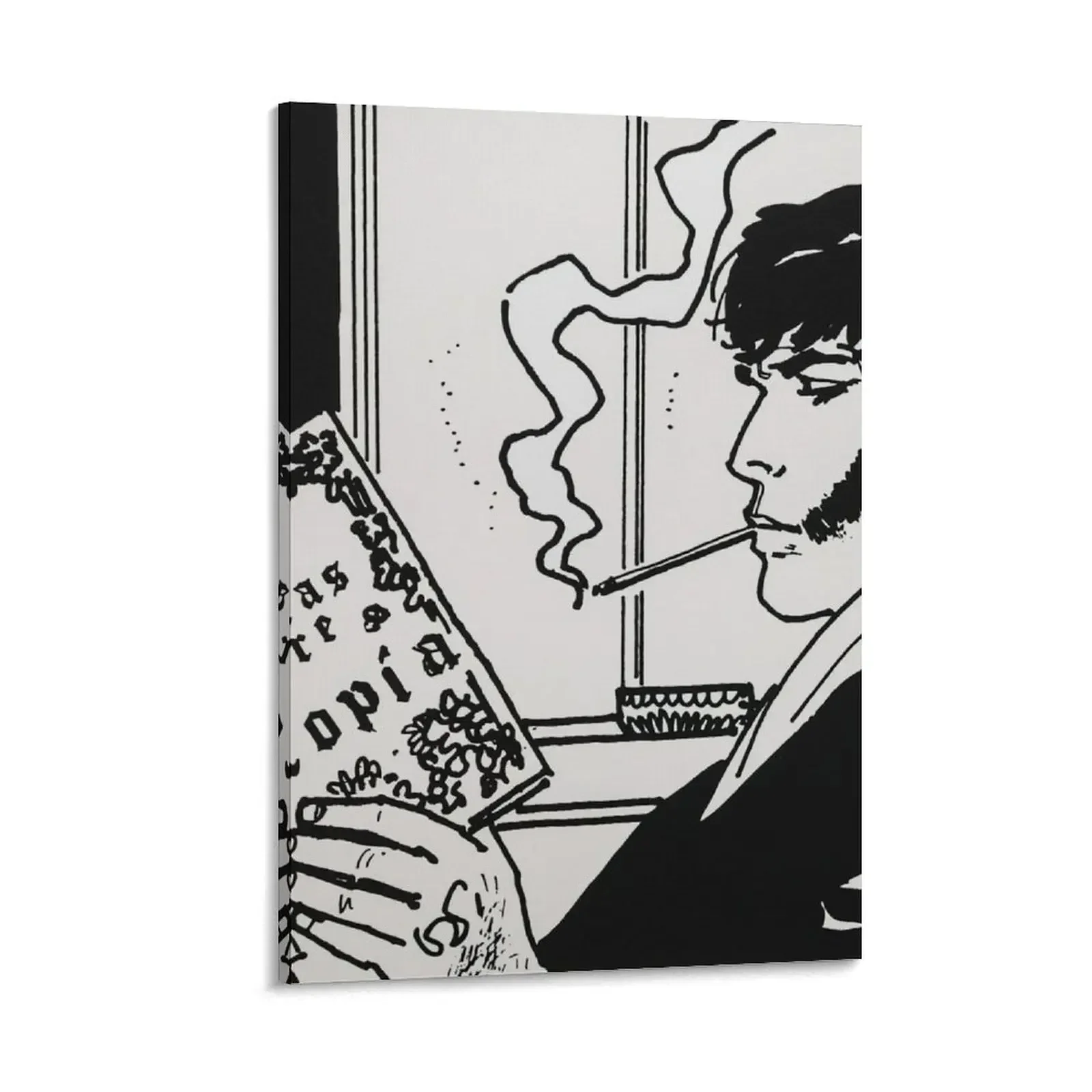 

Smoking and Reading Canvas Painting Home decoration Decoration anime room decor japanese room decor