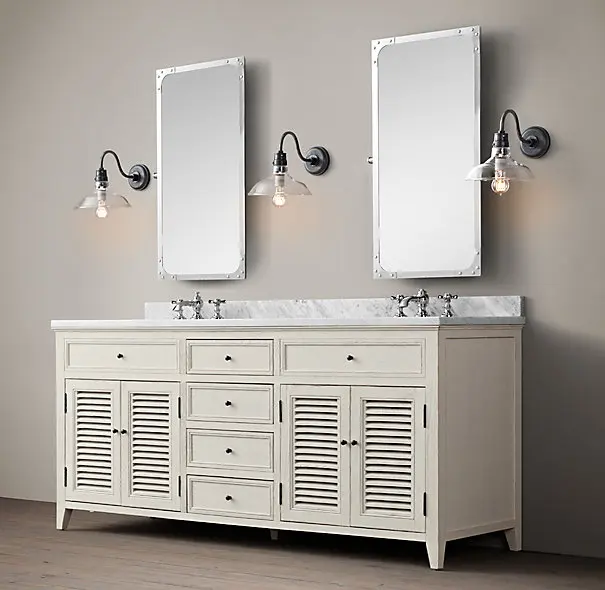 *&Floor-standing Bathroom Vanity with Sink, Mirror, and Marble Countertop; Custom-made Bathroom Furniture Available.