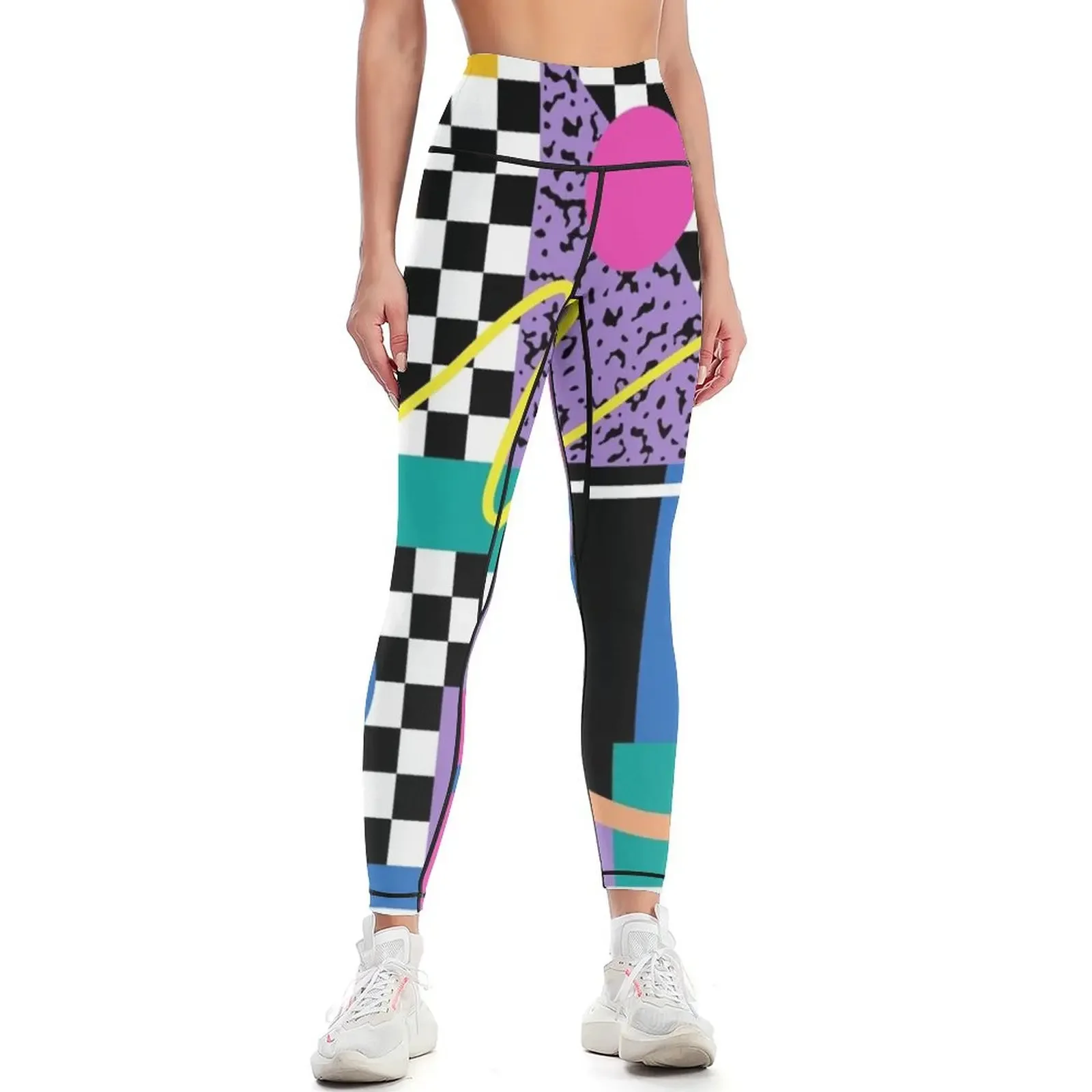 Memphis Pattern 34 - Retro 90s / 80s Leggings sport pants Jogger pants sports shirts gym Womens Leggings
