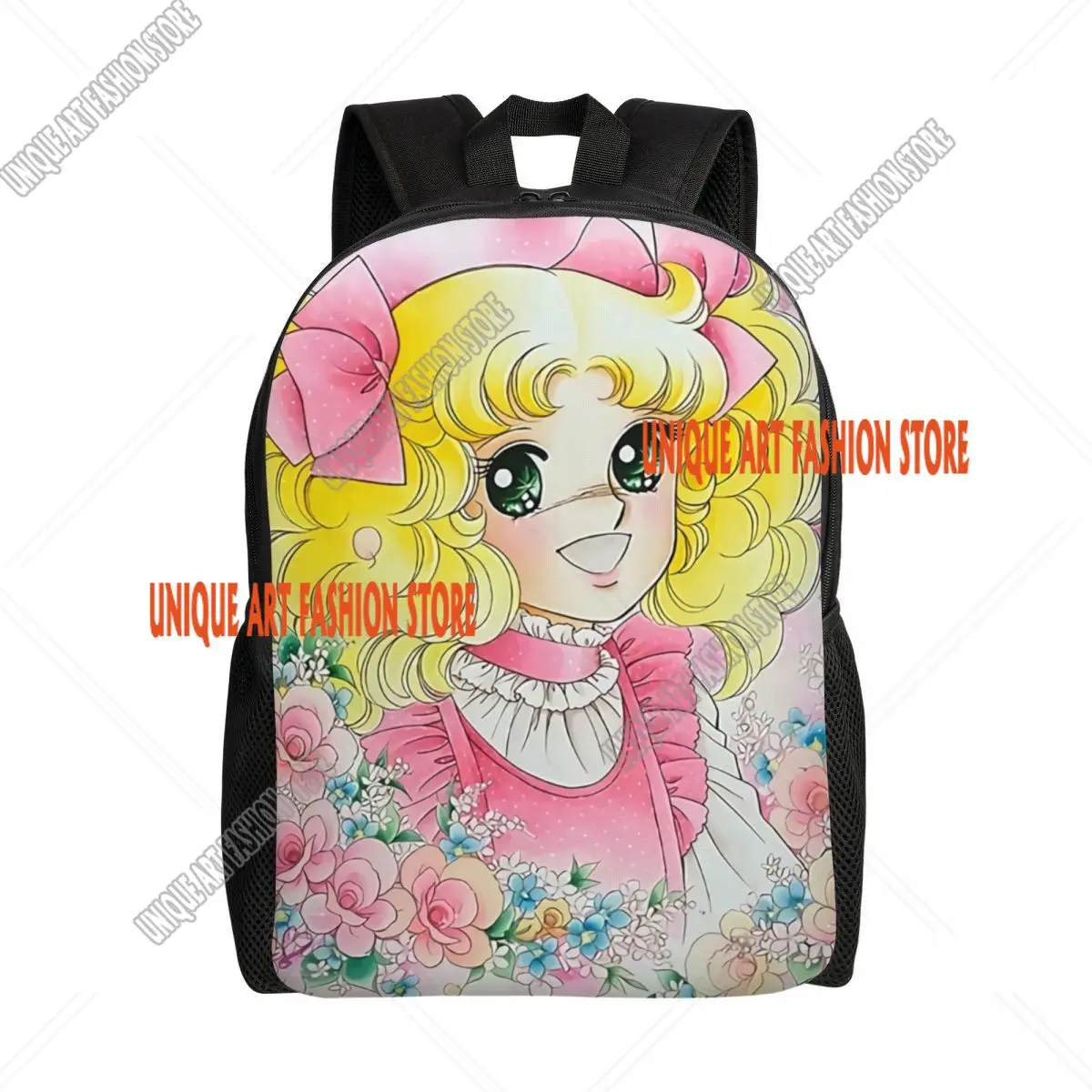 Candy Candy Candice Backpack for Women Men College School Students Bookbag Fits 15 Inch Laptop Japan Anime Manga Bags