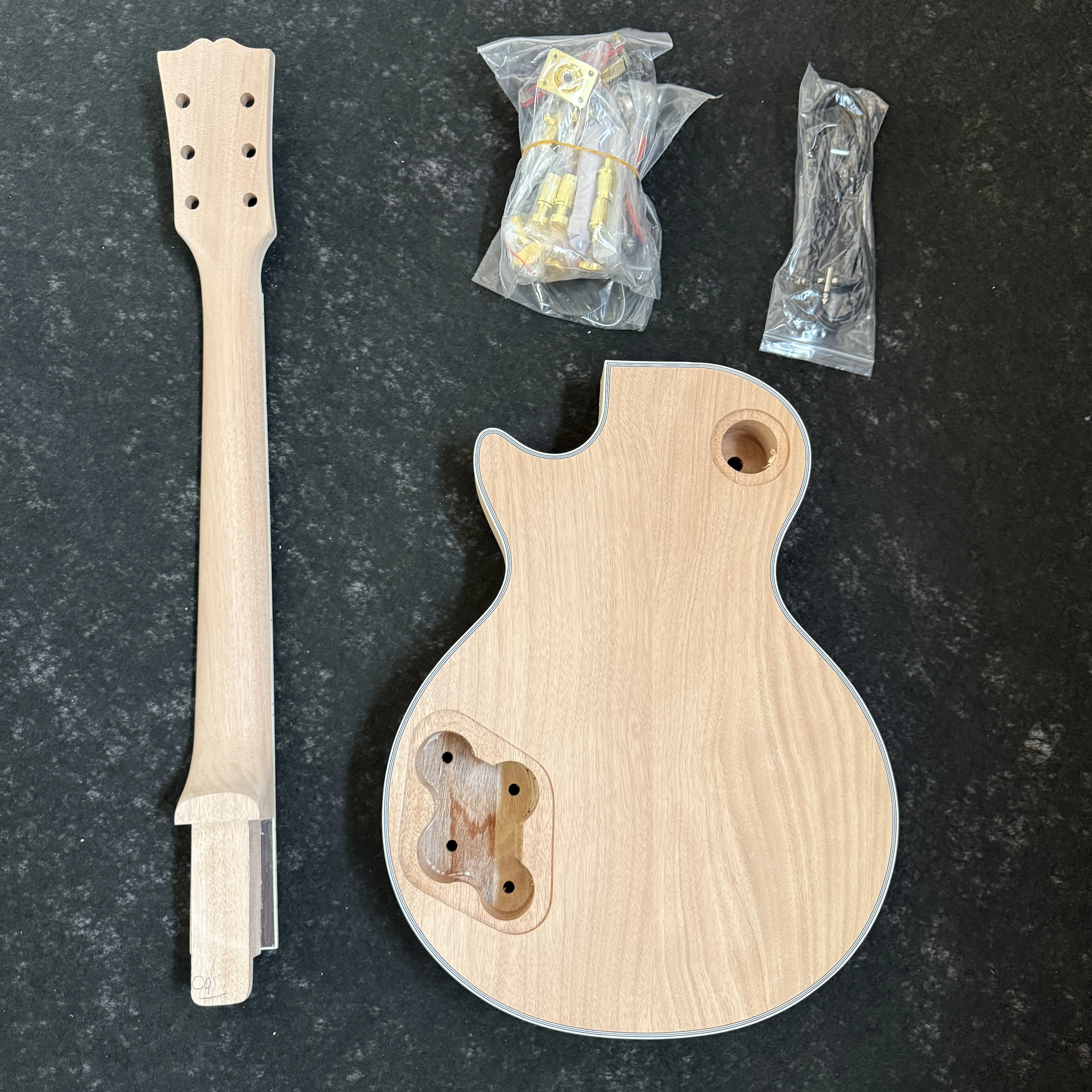 40 Inch LP00S DIY Semi Finished Electric Guitar Mahogany Body Fixed Bridge Custom Build Your Own Electric Guitar Accessories