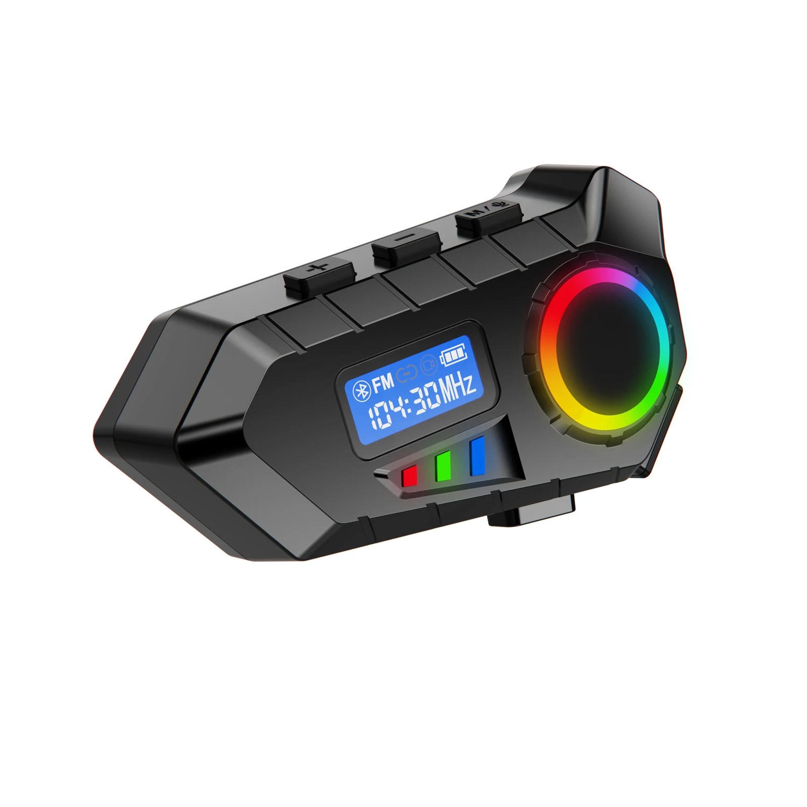 Y30 Motorcycle Helmet Smart Headset with Bluetooth 5.4, Voice Assistant, Multi-Color Ambient Lighting, and FM Radio
