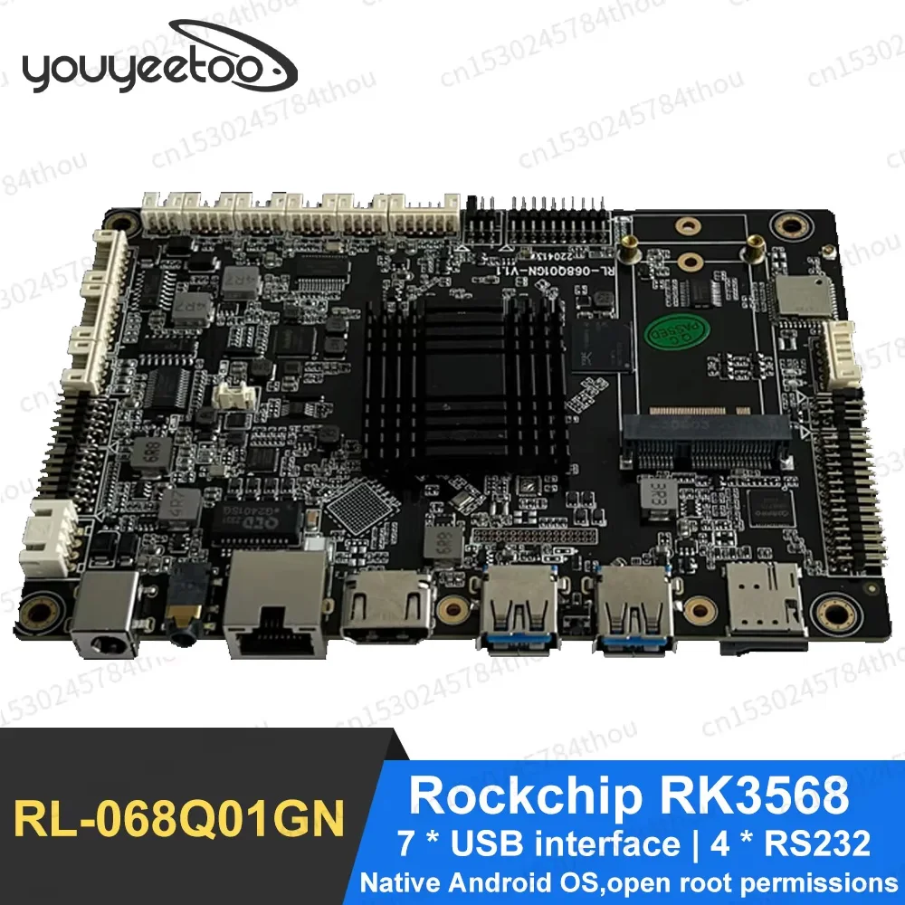 

RL-068Q01GN Плата разработки Android с двумя портами Gigabit Ethernet Rockchip RK3568 2 ГБ/4 ГБ DDR4 Поддержка Wi-Fi 802.11b/g/n/ac