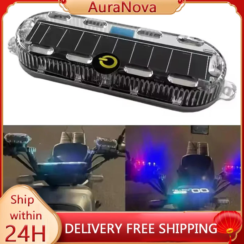 

New Solar Car Flashing Light Electric Motorcycle Truck Brake Taillight Modification Auto Anti-rear-end Explosion Flashing Light