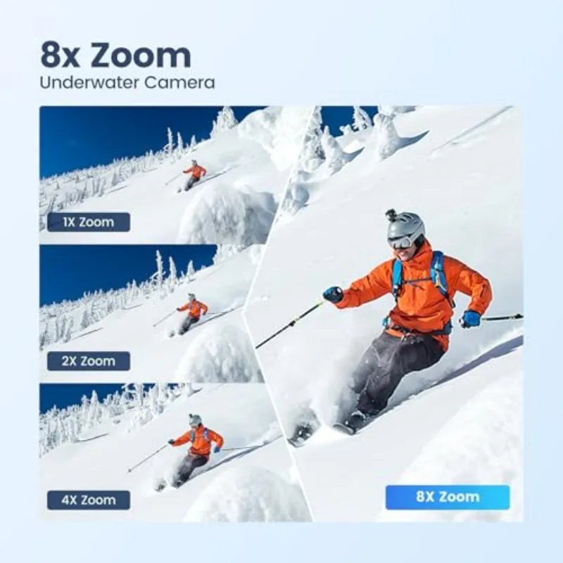 Mini body camera, 2K action camera, with display, waterproof wearable POV camera for outdoor adventures view 3