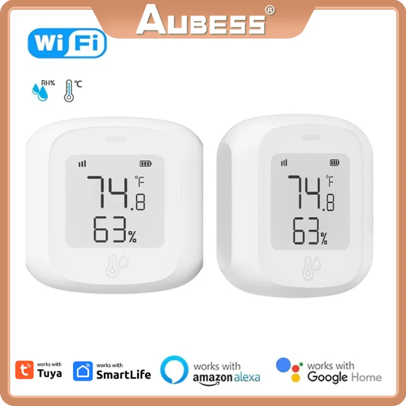 Tuya WiFi Humidity Temperature Sensor Mini LCD Display Detector Smart Life APP Remote Control Works With Alexa Google Home