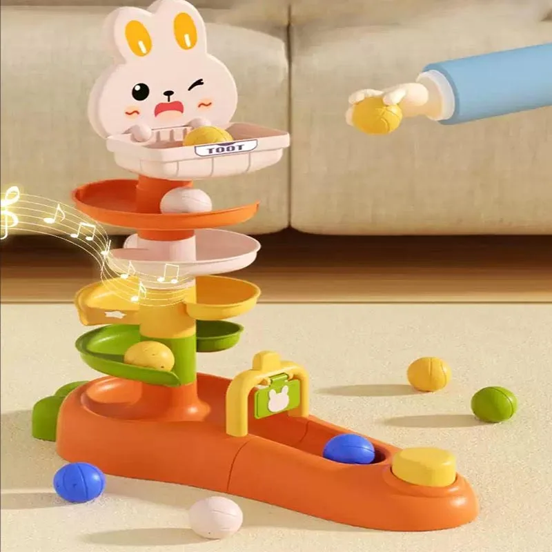 Ball Drop ของเล่นเด็กวัยหัดเดินเกมยิง Montessori Baby Ball Tracker เด็ก Ball Tower Sensory การศึกษาซ้อนของเล่นสําหรับทารก