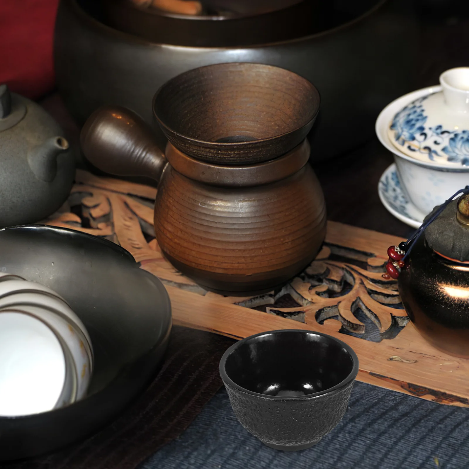 

35Ml Retro Cast Iron Tea Cups Vintage Japanese Style Small Metal Teacup for Matcha Espresso Kungfu Tea Ceremony