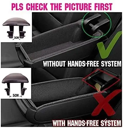 Leatherette Black Armrest Arm Rest Center Console Lid Cover For Audi A4 B6 B7 2002-2008 (without hands-free system)