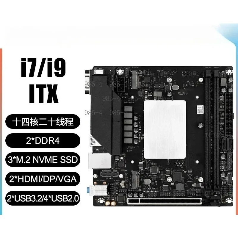 13th Gen ITX Desktop Computer Q1HY Onboard CPU 13900 12700H DDR4 Office Game