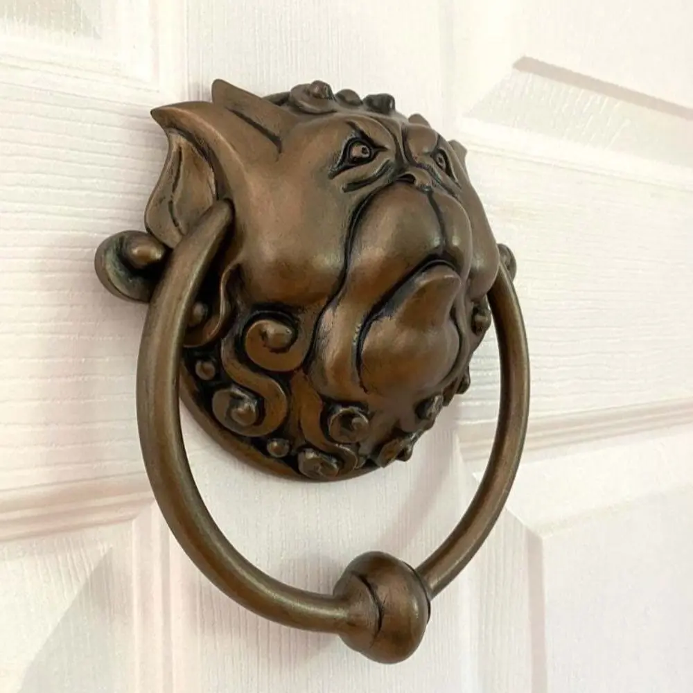 Durable Vintage Mouth Gate Handle Resin Dragon Door Handle Wall Hanging Vivid Door Knocker Classics Gate Knocker