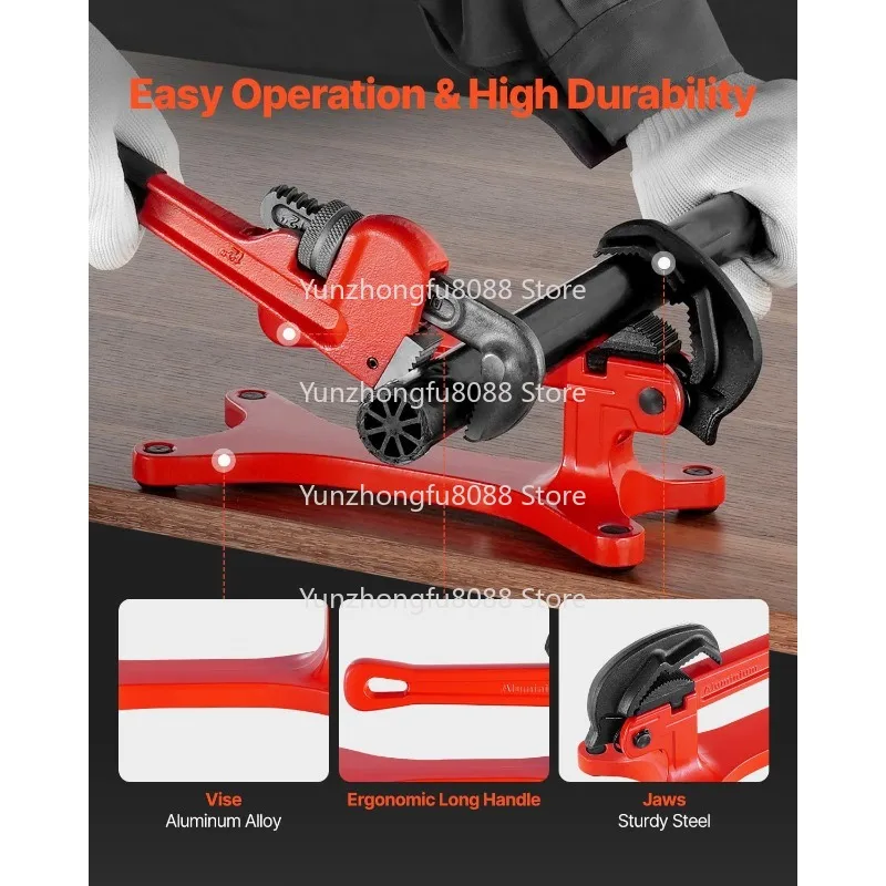 PV01 Pipe Vise Pipe Clamps and Brackets  Aluminum Pipe Vise Self Tightening Self-locking Type