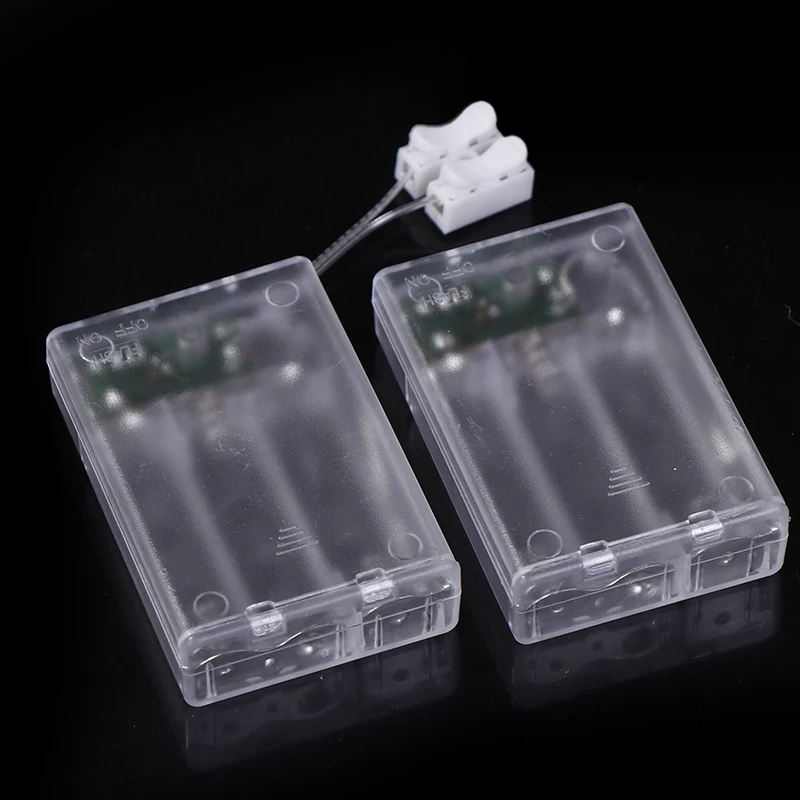 3Slots 4.5V AA Constant Light Flashing Dual Function Battery Box For DIY Model Led Lamp Connect Sand Table Diorama Scene