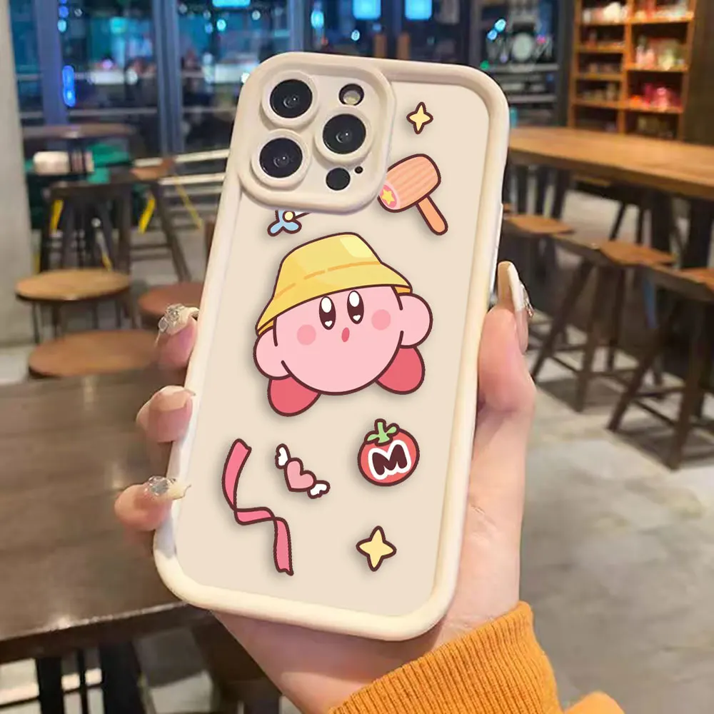 Cartoon Roze Star K-Kirby Telefoon Hoesje Voor Samsung A03 A 03 A 03S A04 A04 A04e A05 A 05S A 10S A11 A12 A14 A15 A20 A22 F12 M12 M22 4G 5G Hoesje