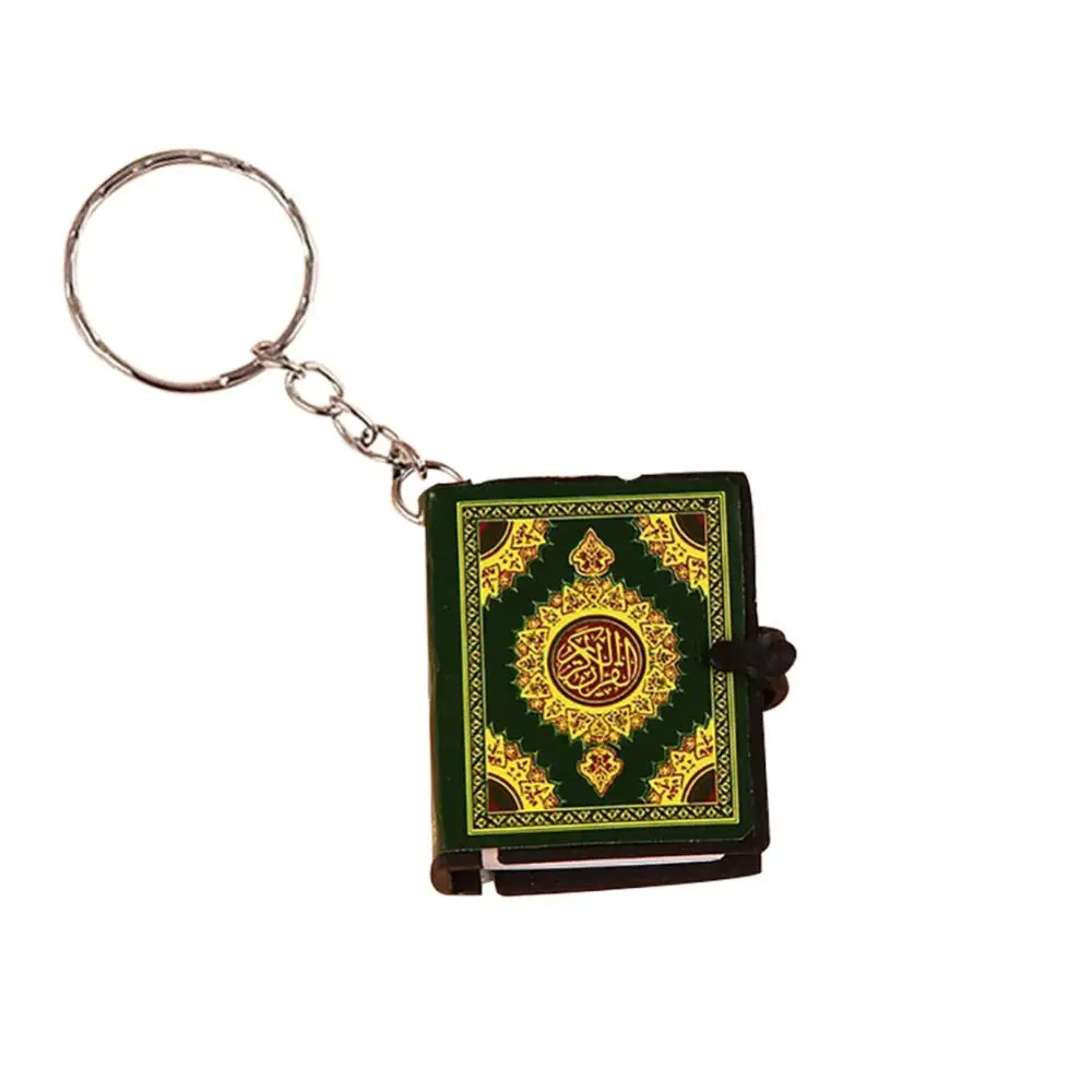 Unisex Mini Qurans Arabic Pendant Keychain Bag Car Hanging Key Ring Birthday Gift