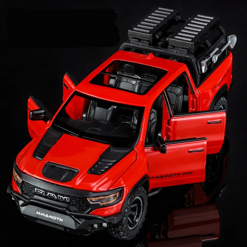 1:32 Ontwijken Mammoet 1000 Trx Legering Pick-Up Automodel Diecast Metalen Off-Road Voertuig Model Simulatiegeluid En Licht Kinderspeelgoed Cadeau