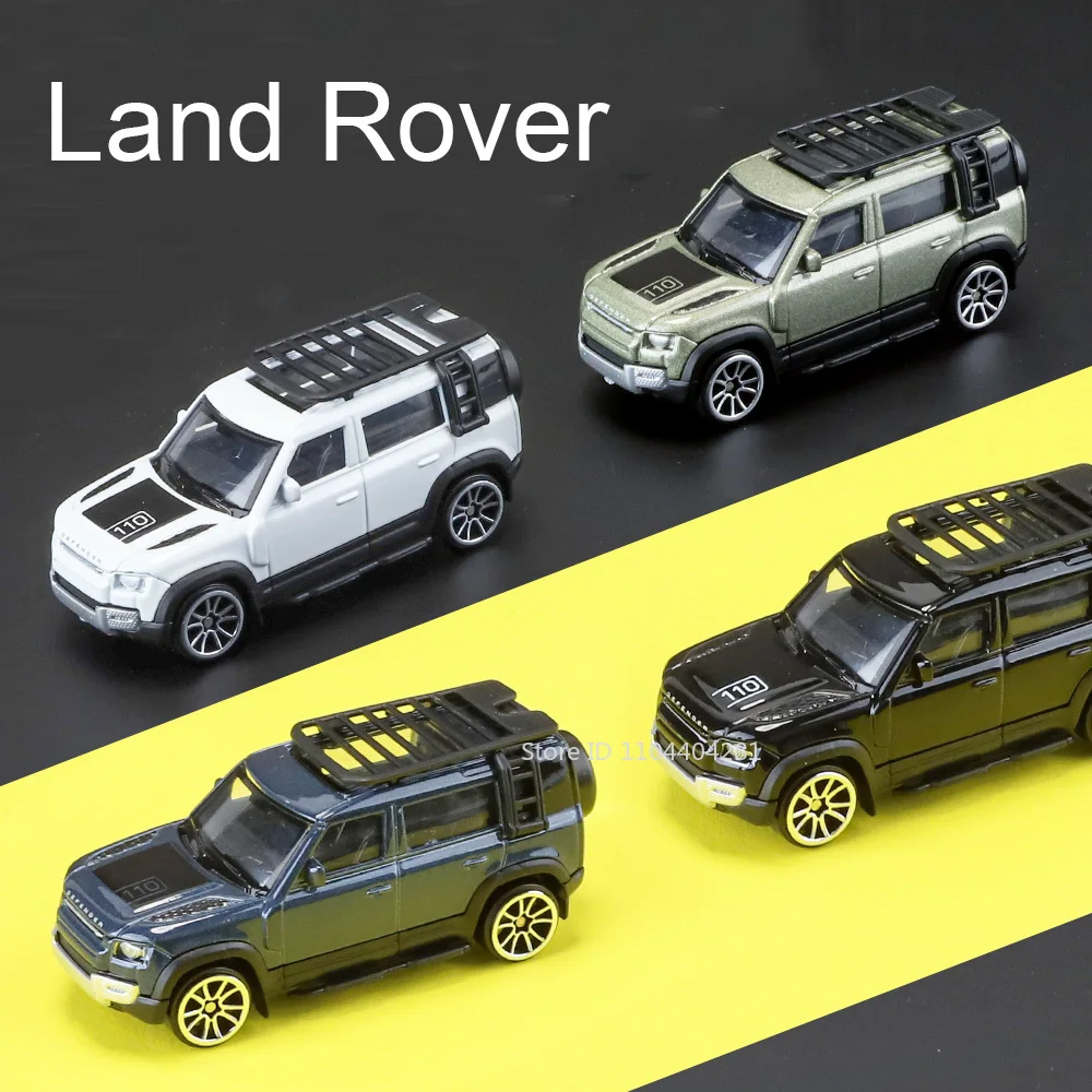 1:64 масштаб Land Rover Defender 110, модель из сплава, миниатюрный автомобиль, литые под давлением игрушки, колеса, слайд вперед, домашний декор для детей, подарки