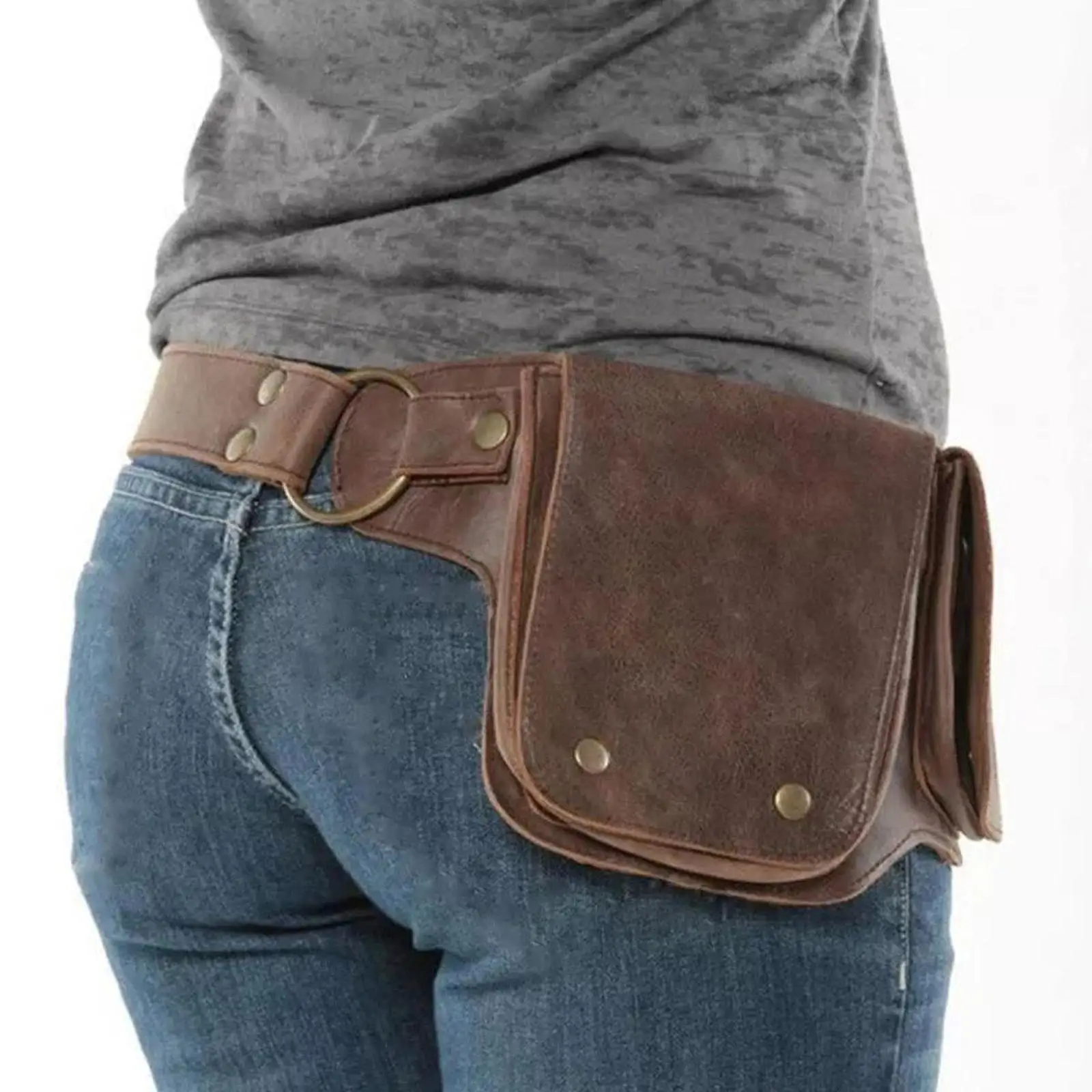 Medieval Belt Pouch Role Play Bag for Travel Hiking Stage Show Holiday