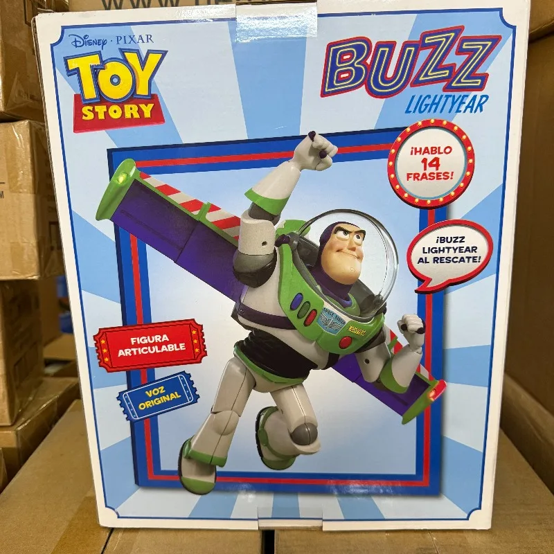 Zestaw zabawek Disney Vintage Toy Story, mówiąca figurka Buzz Lightyear i Woody, oficjalna kolekcja mówiących lalek, limitowana edycja.