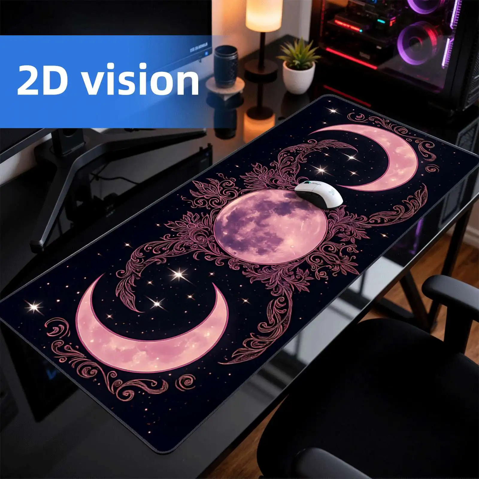 Moon Starry Sky Extra Large Gaming Mouse Pad Non-Slip Rubber Desk Mat XL PC Computer