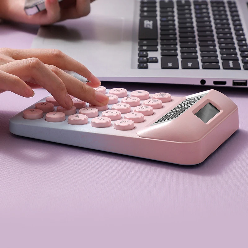 12 Bit Solar Calculator Business Office Finance Accounting Handheld Pocket Miniature Calculator