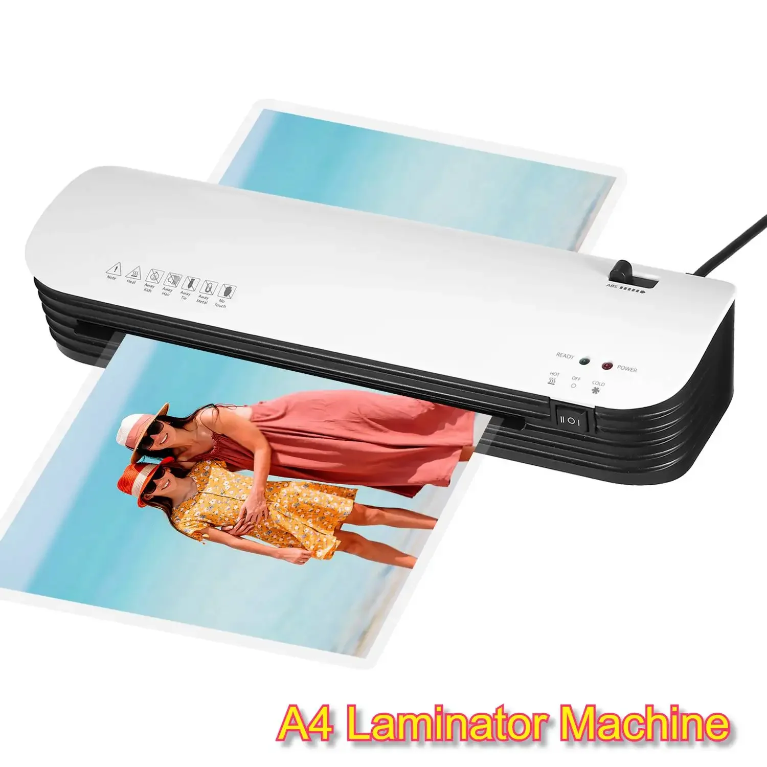 Dispositivo di laminazione plastificante A4 Set di macchine plastificatrici per plastificazione A4 Laminazione a caldo e a freddo con buste Kit angolare taglierina per carta