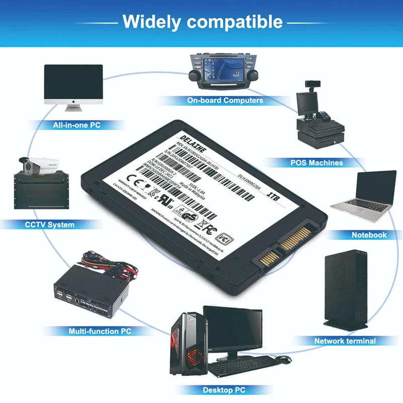 SSD محرك أقراص داخلي للكمبيوتر المحمول ، جديد ، HDD ، 1 ، Hard GB ، 2 من من من xiao ، 4 ، SATA III ، محرك أقراص صلبة لـ xiao