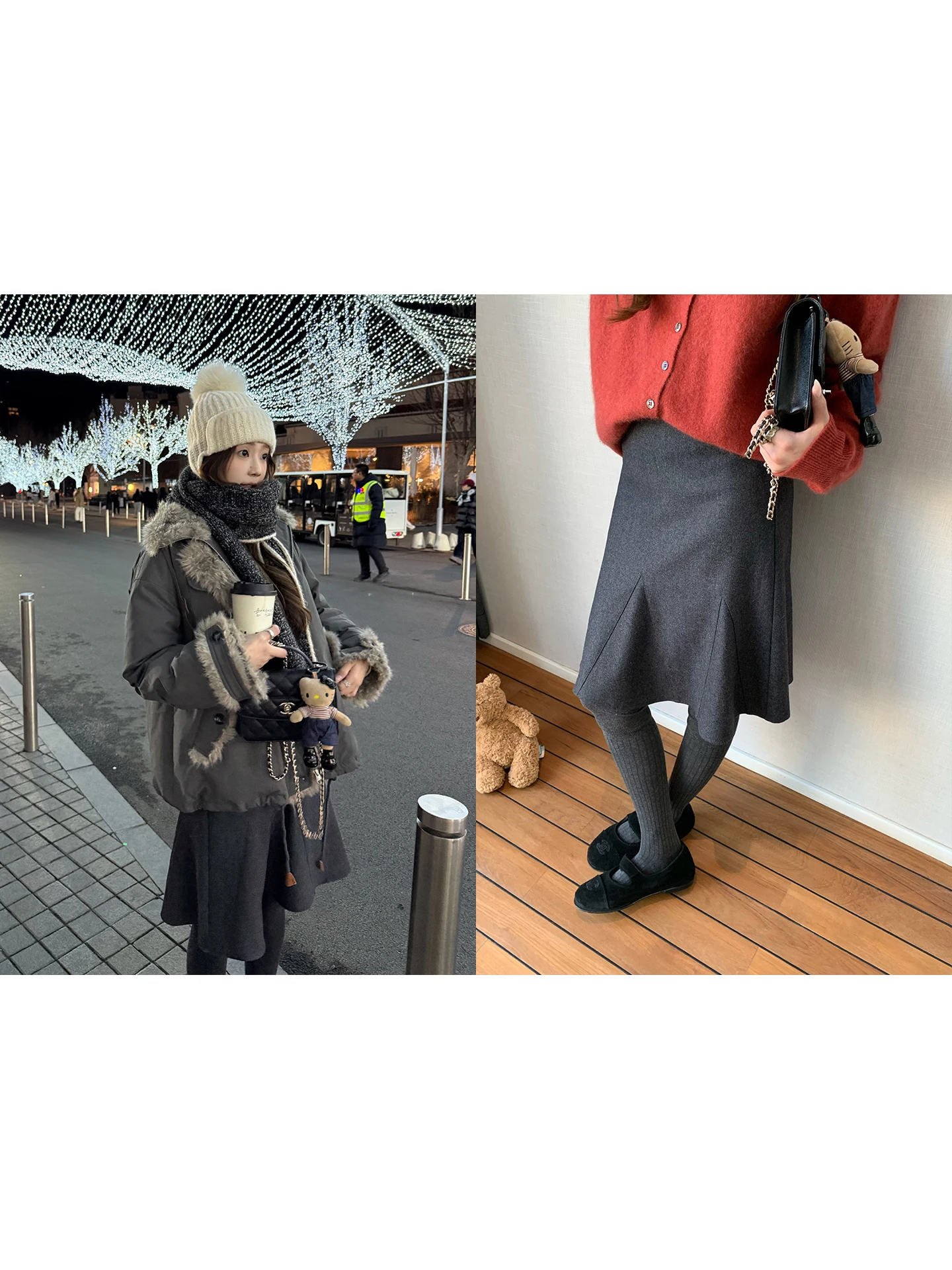 

Женская шерстяная юбка А-силуэта с модным твидовым узором, средней длины, дышащая, приятная к телу, в корейском стиле