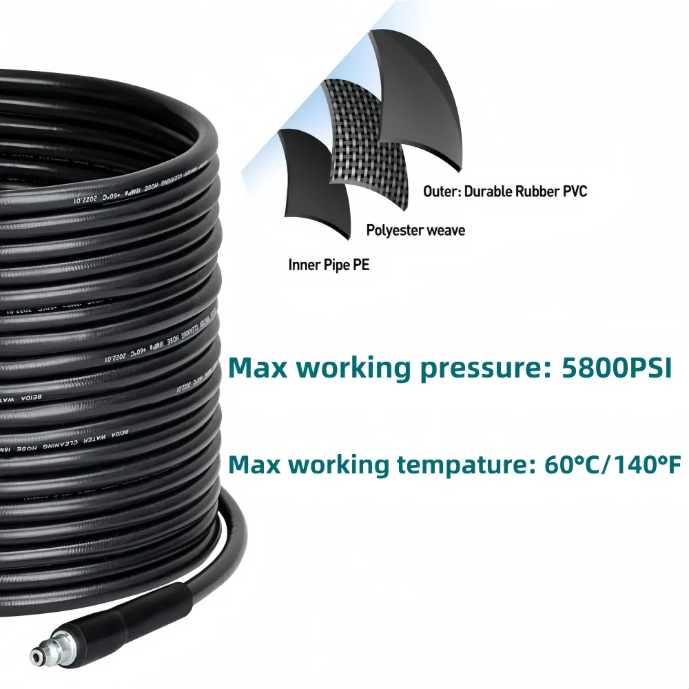 Imagem -05 - High Pressure Washer Mangueira Cord Pipe Água Limpeza Extensão Mangueira Car Wash Water Pipe para Bosch ar Blue Clean Black Decker