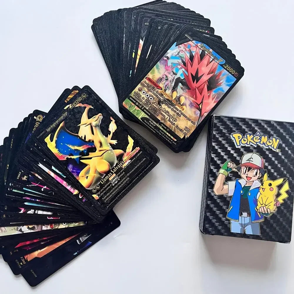 Pokemon Cards Spanish German French English Pokรฉmon Cards Pikachu Charizard Album Collectible Game Cards Album Kids Toys