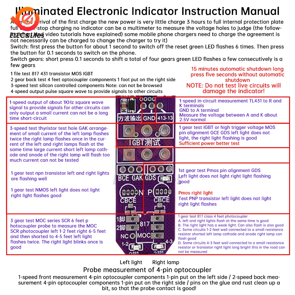 Optocoupler Tester Optocoupler Electronic Repair Tool Optocoupler Test Detection Tool Optocoupler Online Test Module