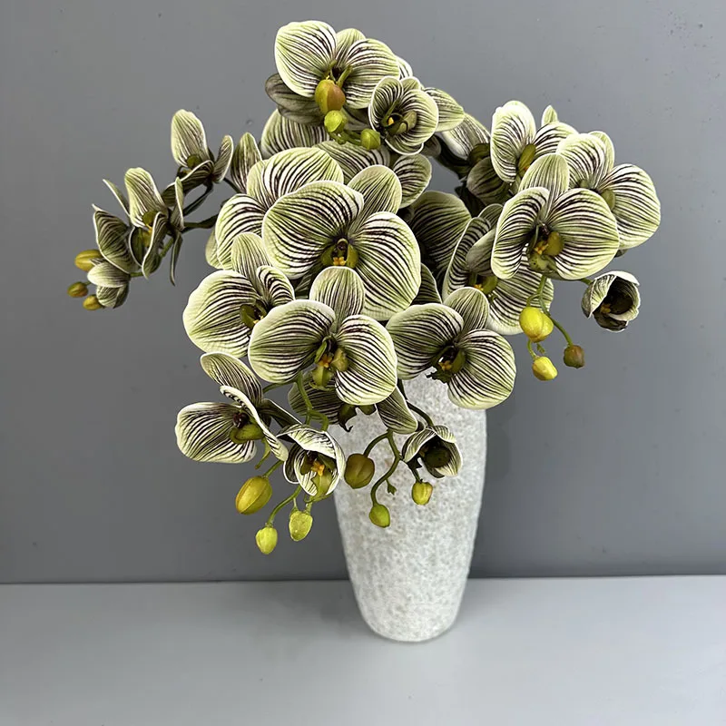 Nordic 7 köpfe Schmetterling Orchidee Künstliche Blume Real Touch Gefühl 75 cm Gefälschte Blumen Für Wohnzimmer Hochzeit Tisch Vase dekoration – Detail 4