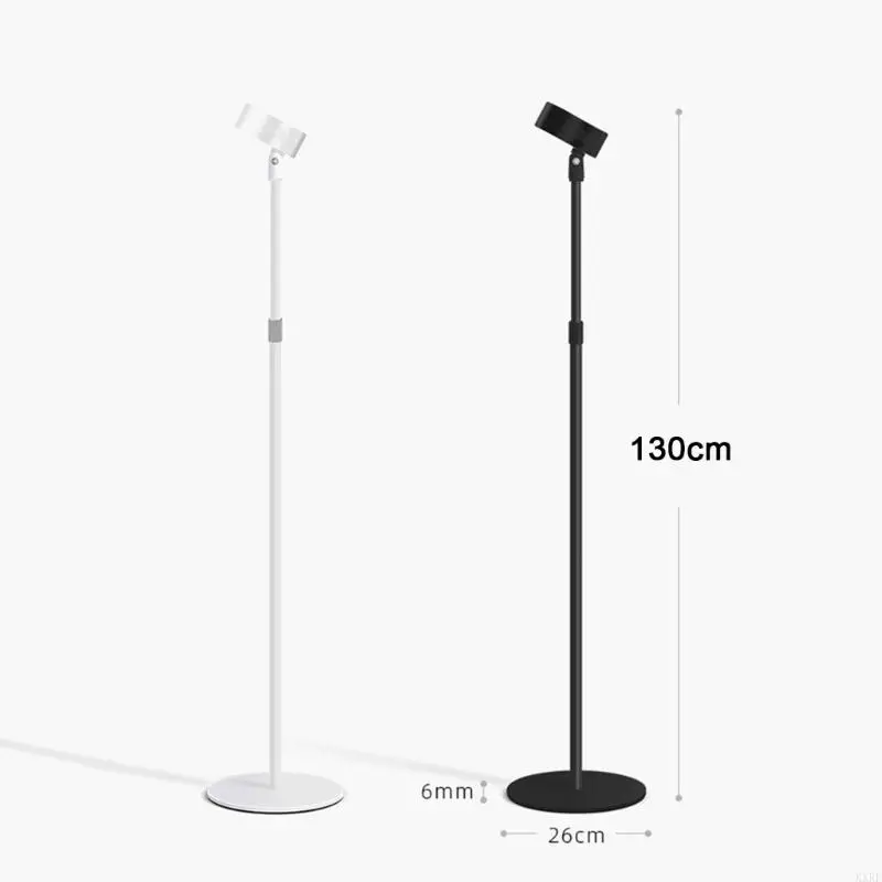 Hair Dryer Stand Floor Holder with Telescoping Column and Round Base for Bathroom Drying and Daily Household Use KXRE