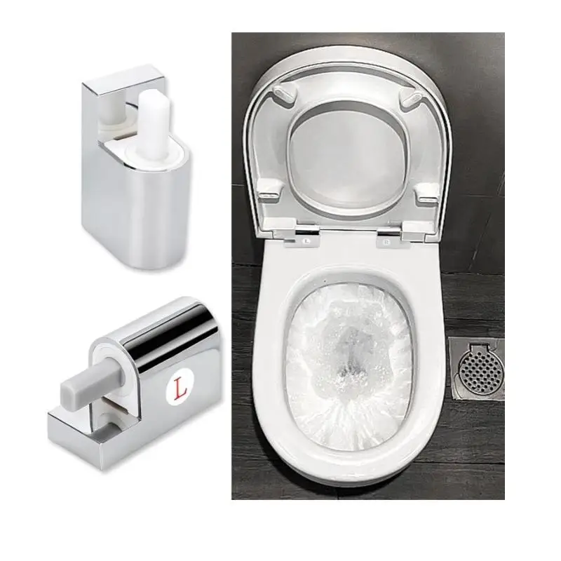 1 Set Soft Close Toilet Seat Hinges, Replacement Hardware Connectors for Traditional & Modern Toilet Lids