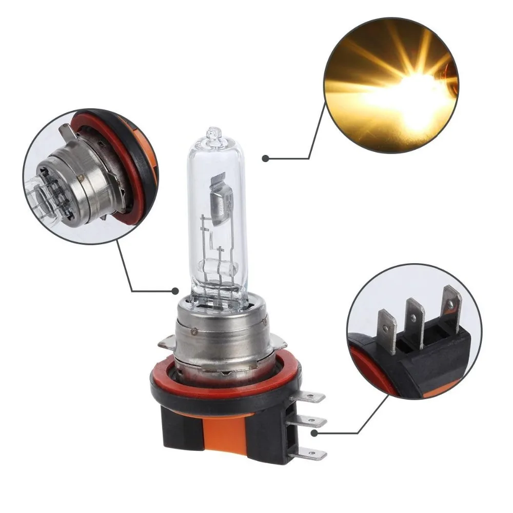 Original H15 Halogen Bulb 12V 15/55W 3800K Car Headlight Lamp 2 PCS