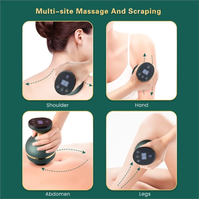 

Micro current charging electric meridian brush scraping instrument anti cellulitis massage body fat burner slimming and shaping