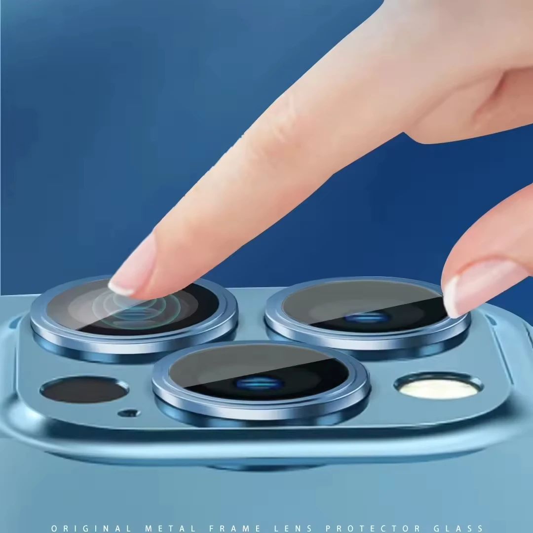 De'obiettivo della fotocamera por IPhone 15 12 13 Pro Max Mini 14 Plus vetro protector por IPhone 11 14 Pro M, 3 piezas