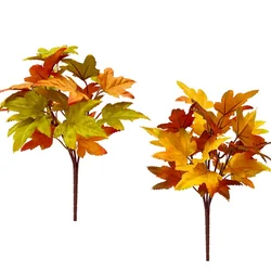 Artificial Maple Leaf Bunch Halloween Thanksgiving Home Decoration Green Plant Vase Flower Arrangement Ornaments