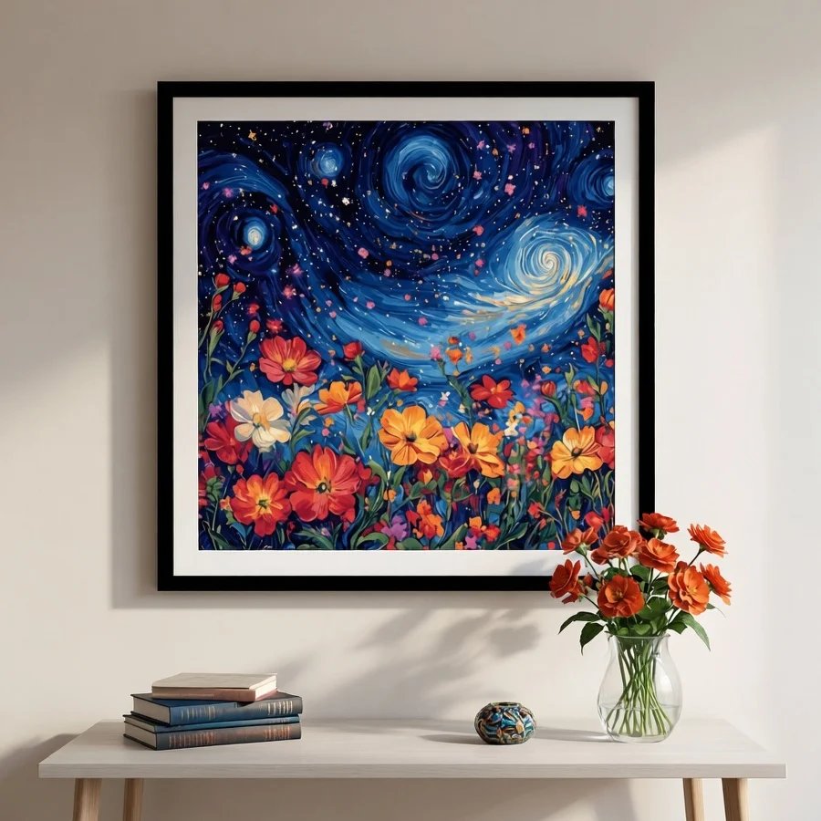 

500/1024PCS Jigsaw Starry Sky Wildflowers Puzzle Modern Home Wall Decor Leisure and Entertainment Holiday and Birthday Gifts