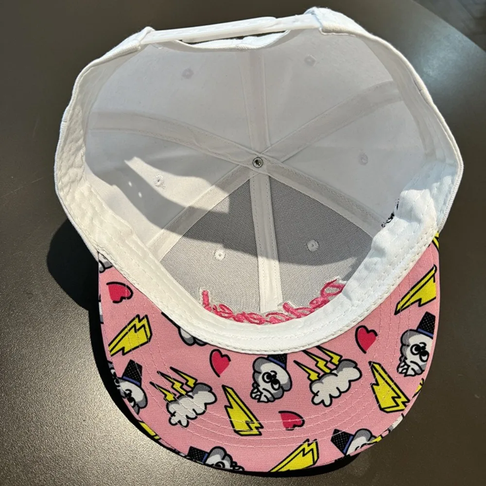 Simple Embroidery Letter Baseball Cap Korean Style Cartoon Sunscreen Sun Hat Adjustable Solid Color Peaked Cap Girl
