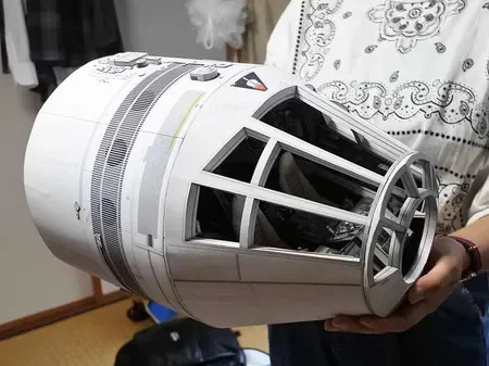 

Модель бумаги 3D Falcon Space Capsule, игрушка ручной работы «сделай сам», 1/12