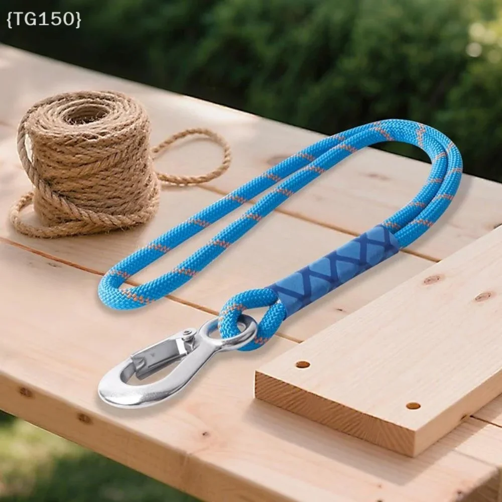 High Quality 0.6M Heavy Duty Nylon Sling Metal Hook Sturdy Hammock Suspension Rope Connecting Tie Rope Patio Chairs