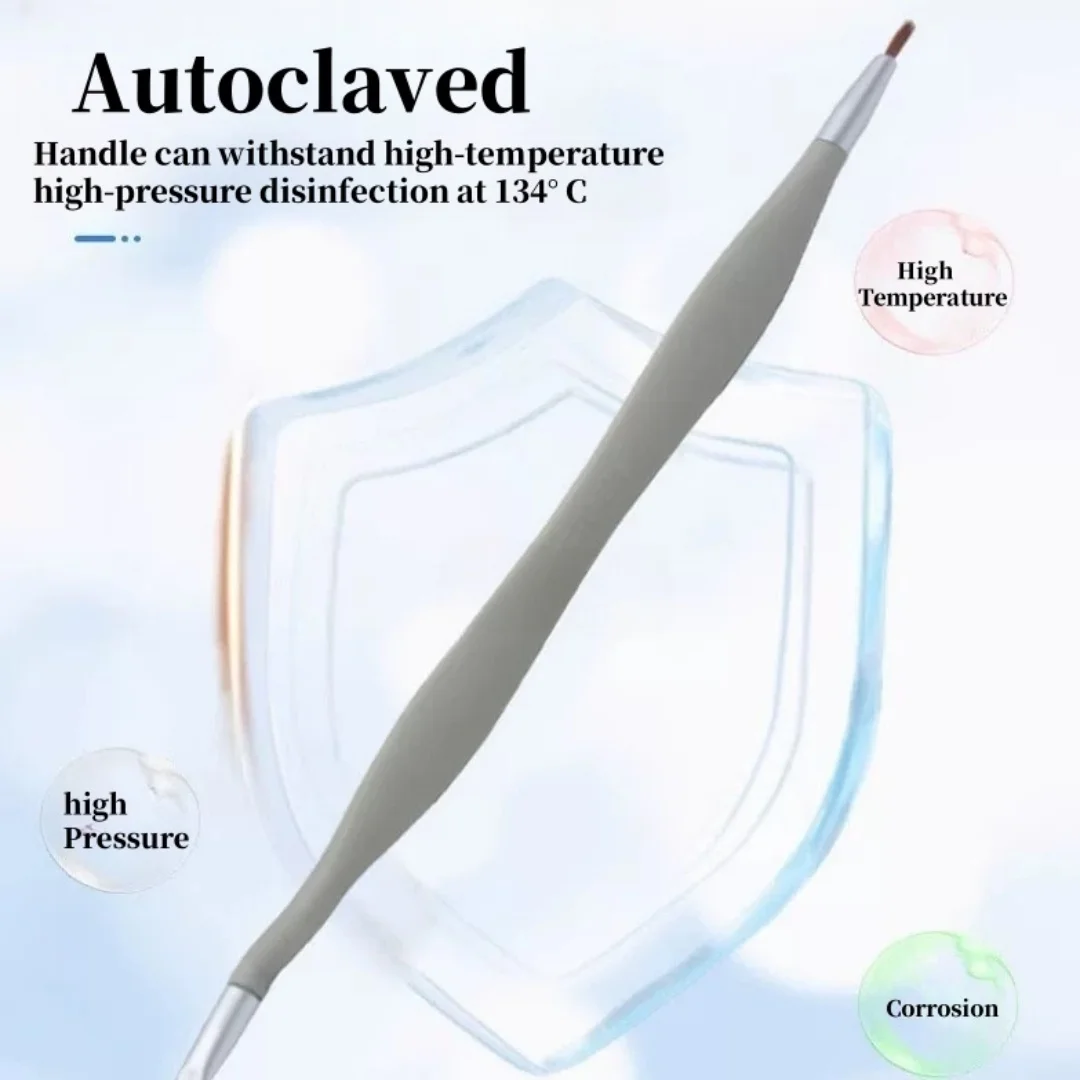 Dental Resin Shaping Brush Replaceable Brushes Clinical Restoration Micro Brush Flat/Pointed Head Dentistry Tools